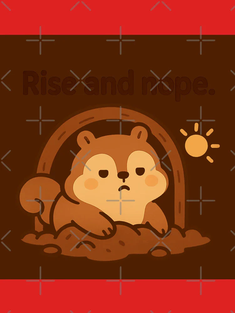 Funny Morning Squirrel Mole Lazy Burrow Animal Art Classic T-Shirt