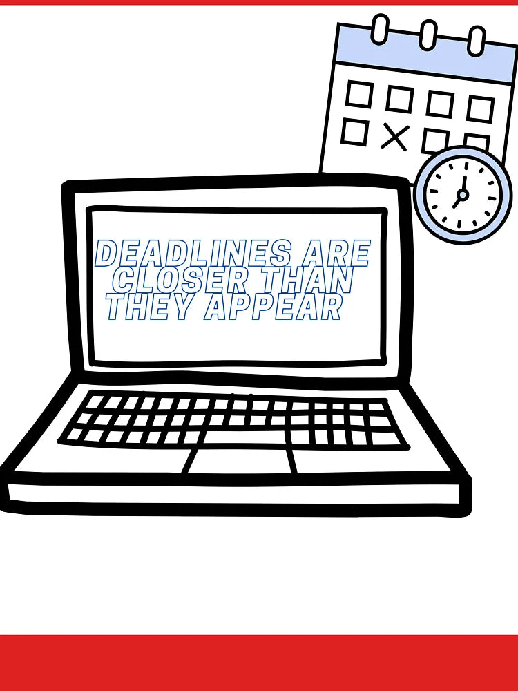 Deadlines Are Closer Than They Appear – Funny Student Procrastination Design Classic T-Shirt