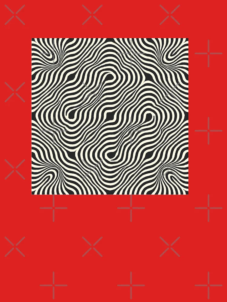 Black & White Optical Illusion Artwork Classic T-Shirt