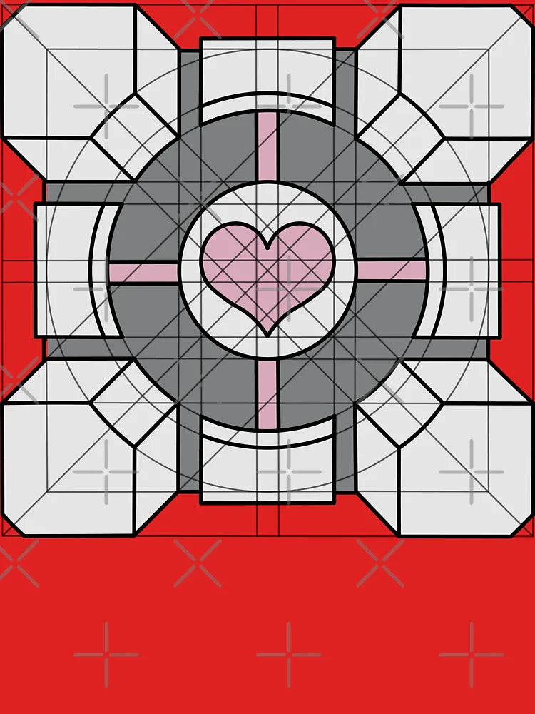 Companion Cube (Construction Box) Classic T-Shirt