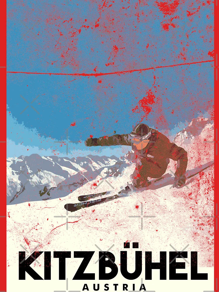 Ski Kitzbühel Austria (eroded) Classic T-Shirt