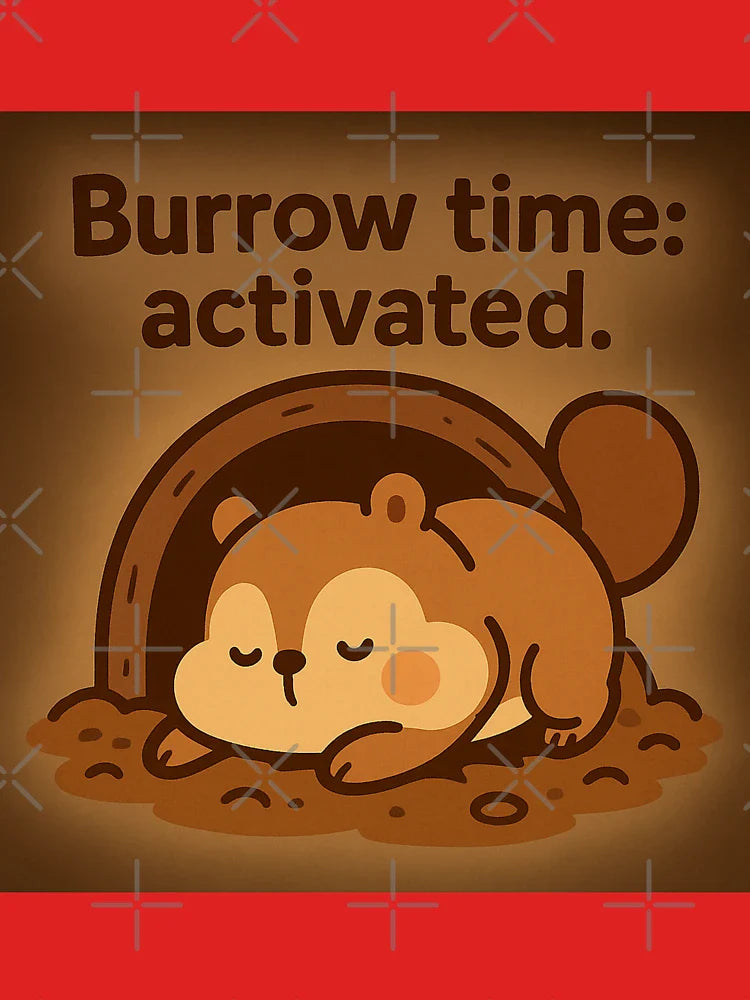 Cute Sleeping Squirrel Mole Cozy Burrow Animal Art Classic T-Shirt