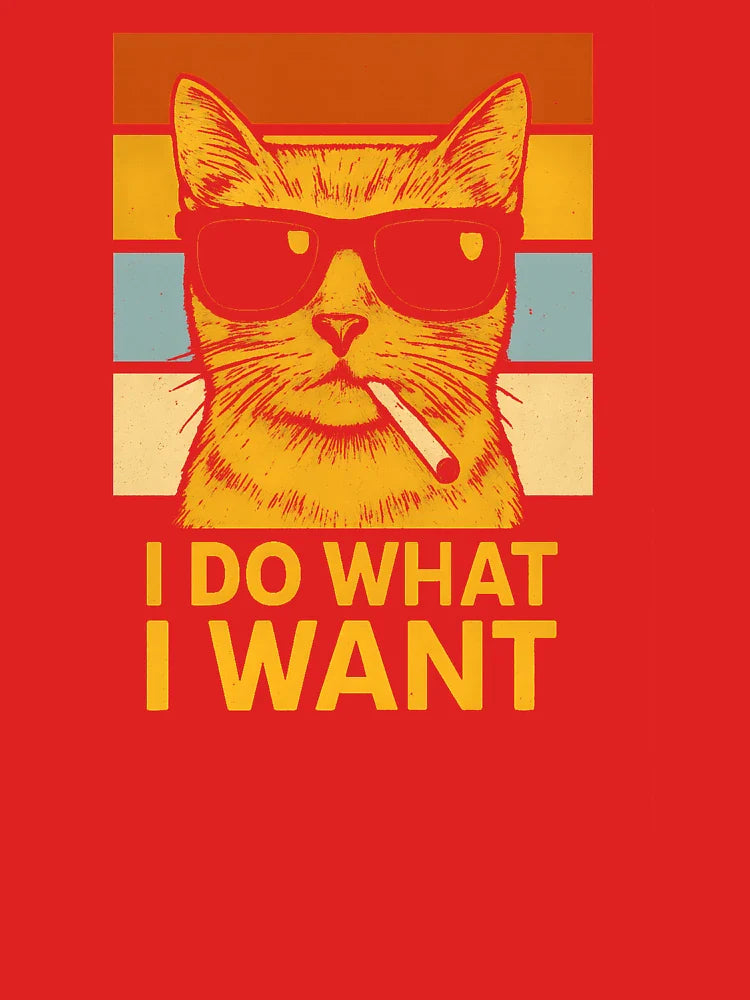I do what I want cat funny cat lover Vintage Retro 1 Classic T-Shirt