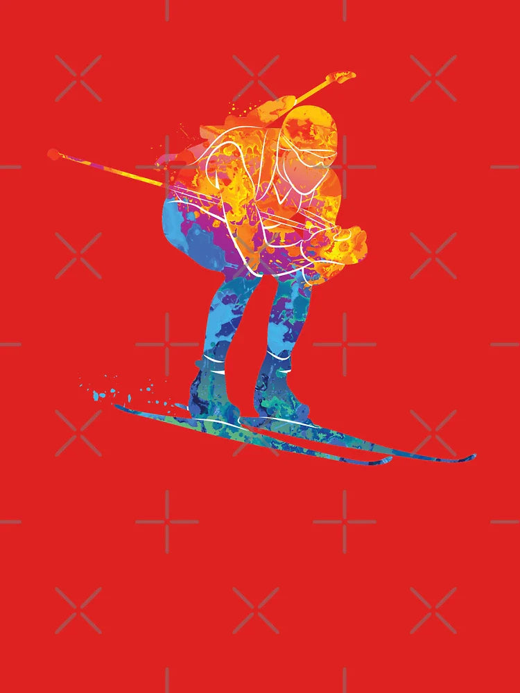 Watercolor Ski Biathlon Classic T-Shirt