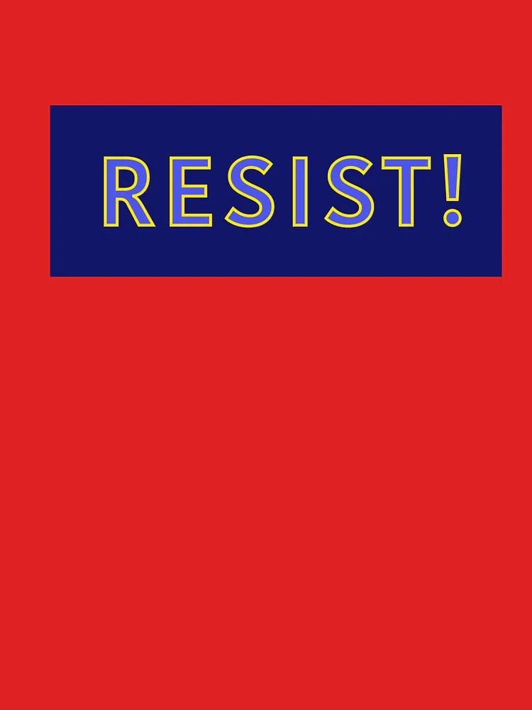 \Resist glowing blue letters on dark blue Classic T-Shirt