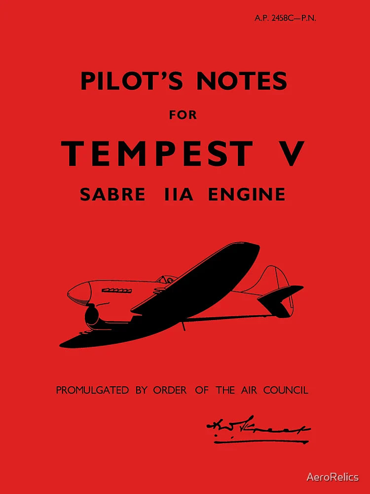 Hawker Tempest Pilot's Notes Classic T-Shirt