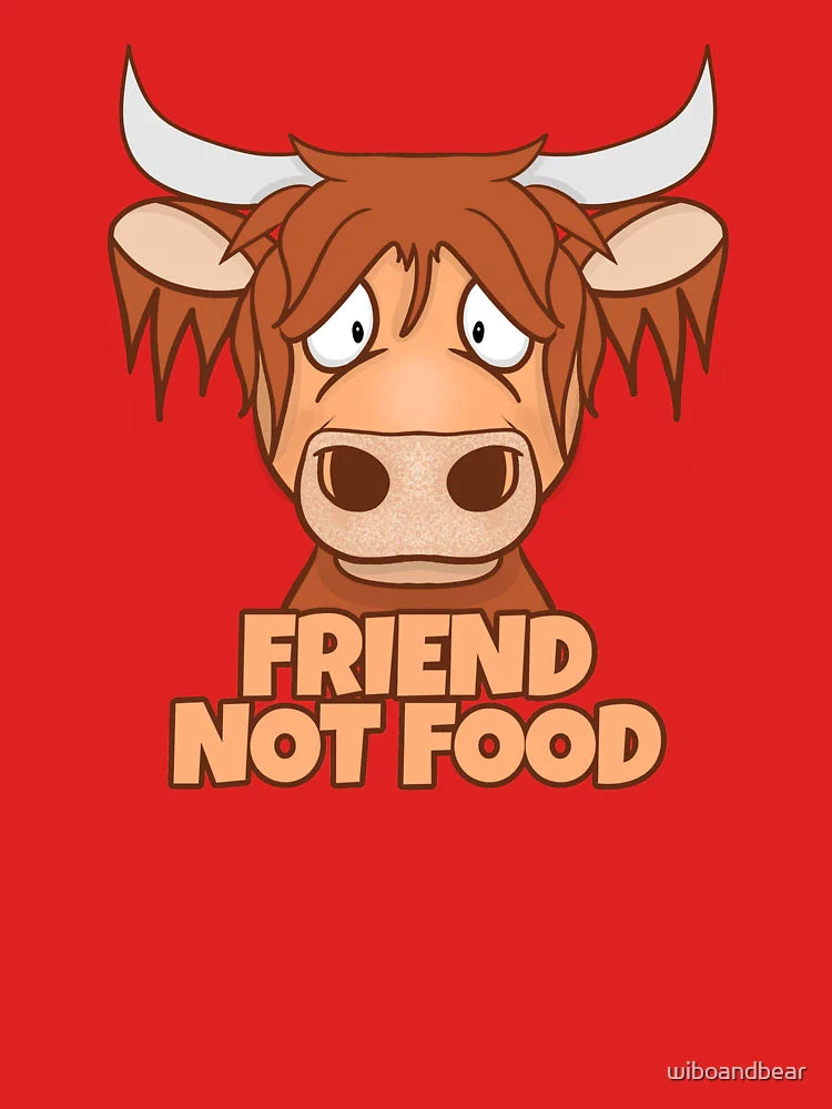 FRIEND NOT FOOD HIGHLAND COW Classic T-Shirt