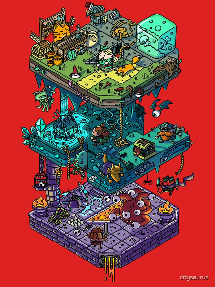 Dungeons and Isometric Dragons Classic T-Shirt