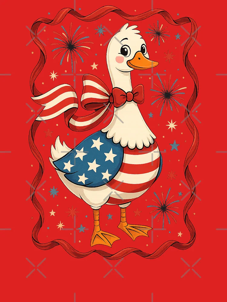 Patriotic Goose Funny Fourth of July Fireworks  Classic T-Shirt
