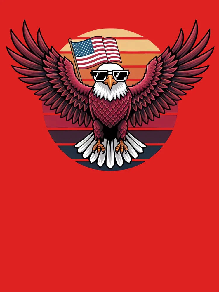 Pixel Freedom – Retro Eagle Gamer Tee Classic T-Shirt
