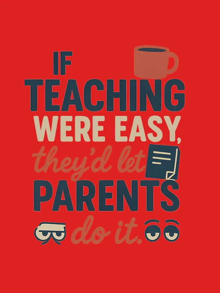 If Teaching Were Easy, They’d Let Parents Do It – Funny Teacher Quote Design Classic T-Shirt