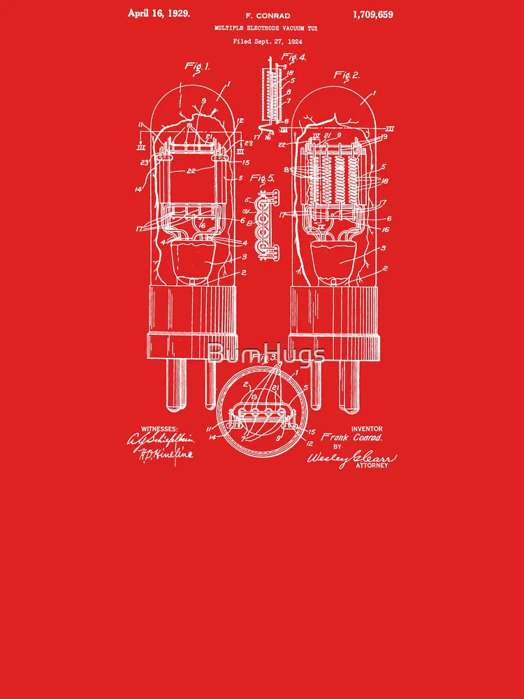 Vacuum Tube Patent 1924 Classic T-Shirt