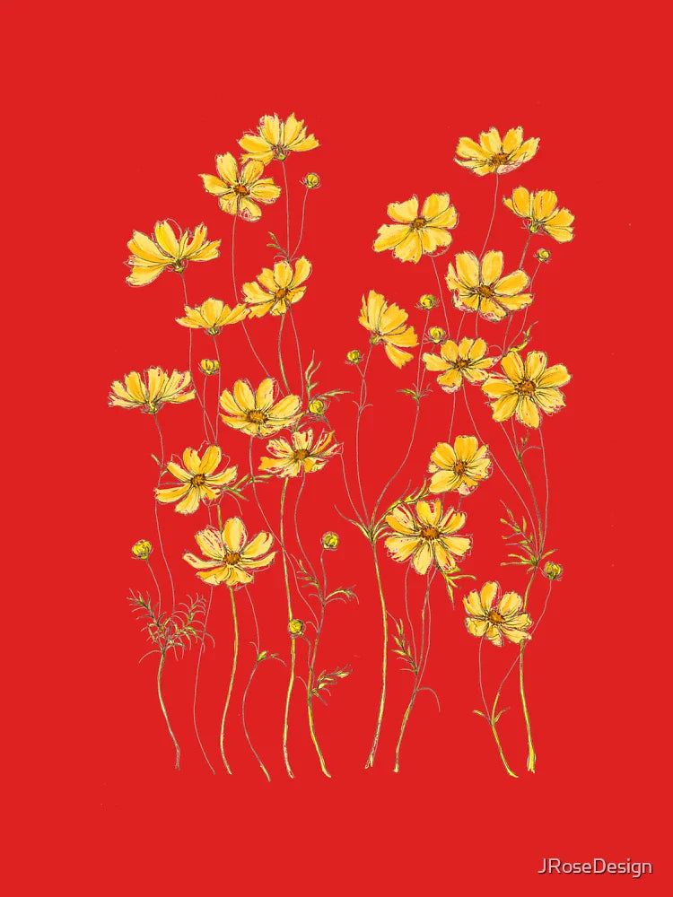 Yellow Cosmos Flowers Classic T-Shirt