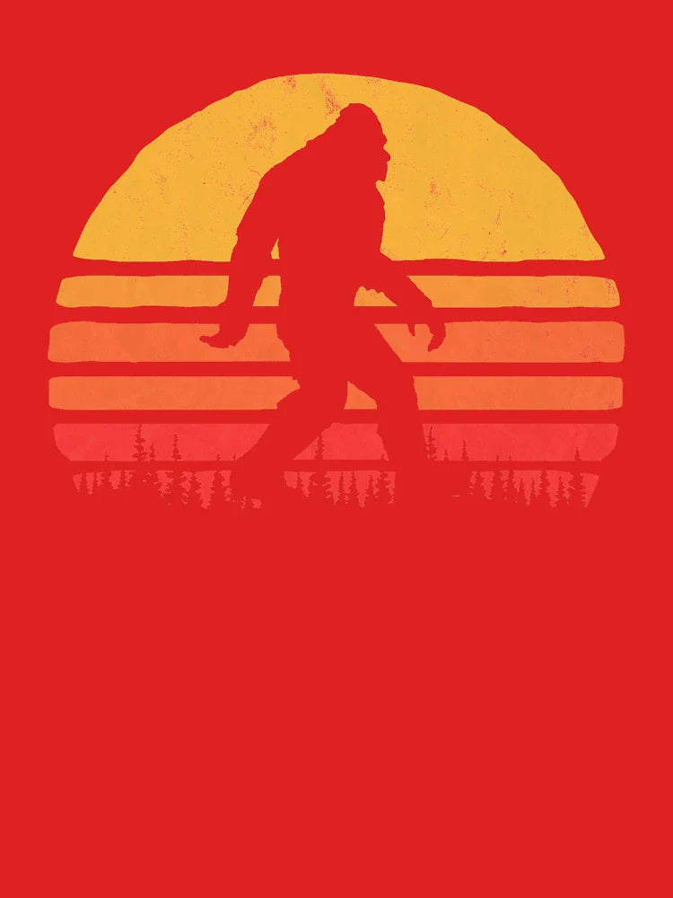 Retro Bigfoot Silhouette Sun Vintage  - Believe! Classic T-Shirt