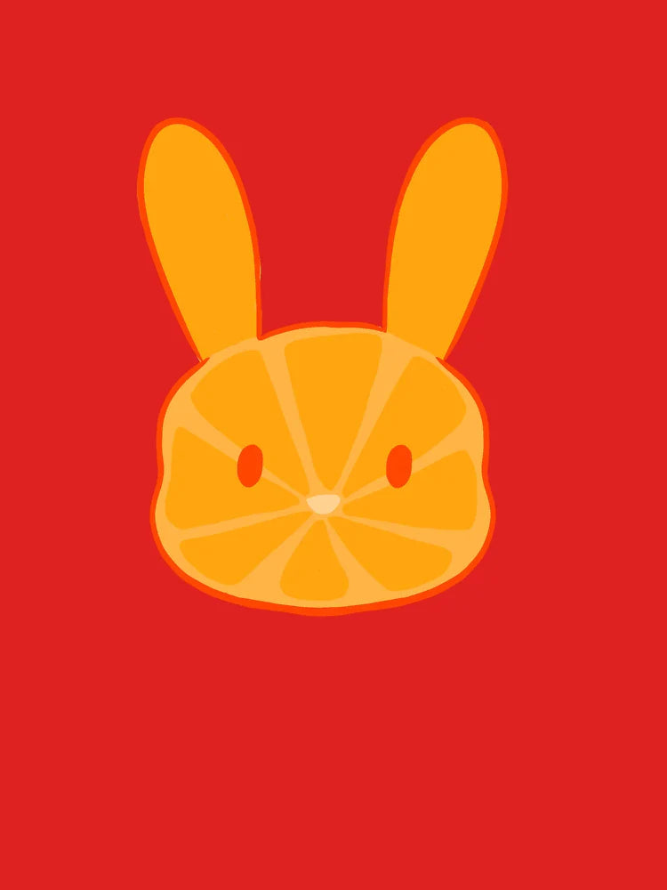 Orange Bunny – Cute Kawaii Animal Illustration  Classic T-Shirt