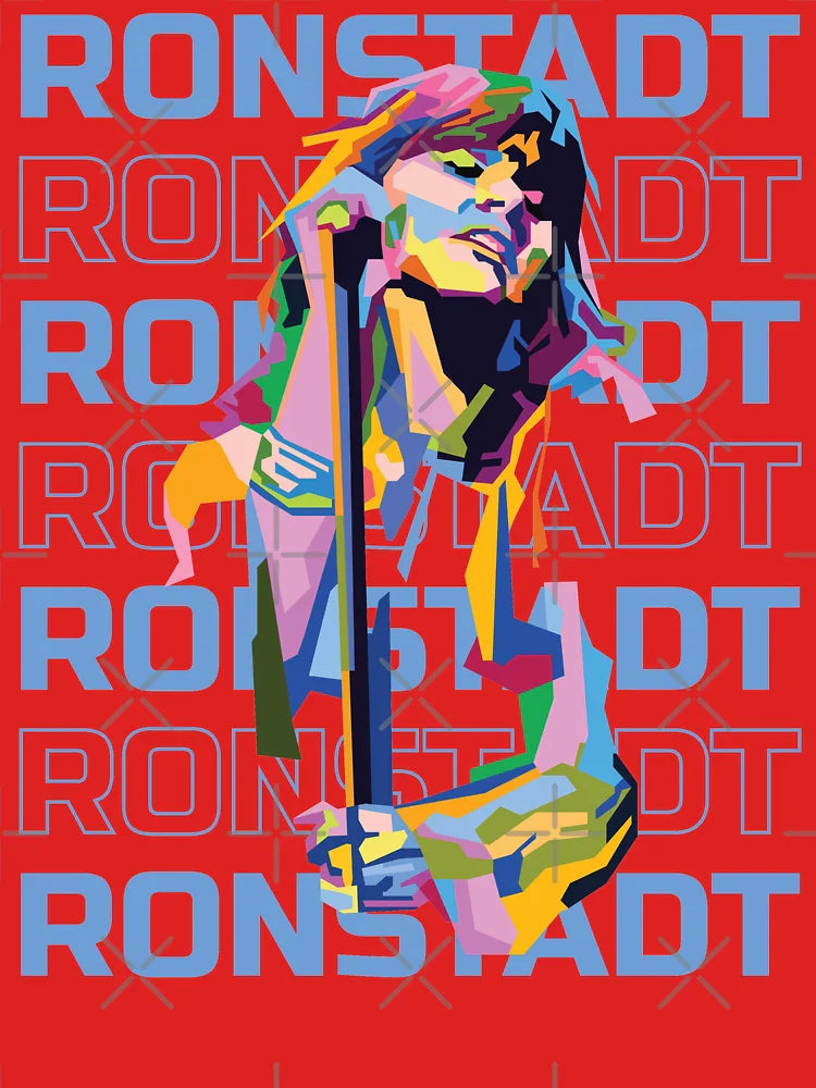 Abstract Geometric Linda Ronstadt in WPAP Popart Illustrations Classic T-Shirt