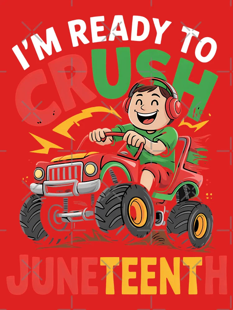 Kids I'm Ready To Crush Juneteenth Funny Gamer Boys Toddler Truck Classic T-Shirt