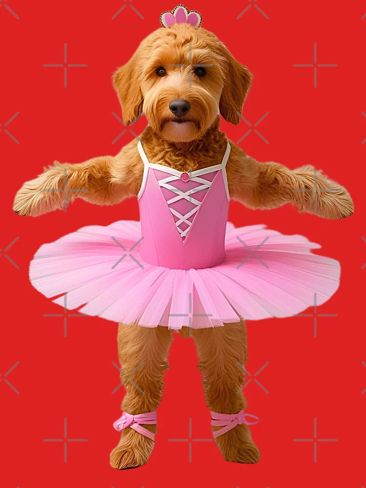 Goldendoodle Ballerina | Adorable Dog in Tutu Ballet Art Classic T-Shirt