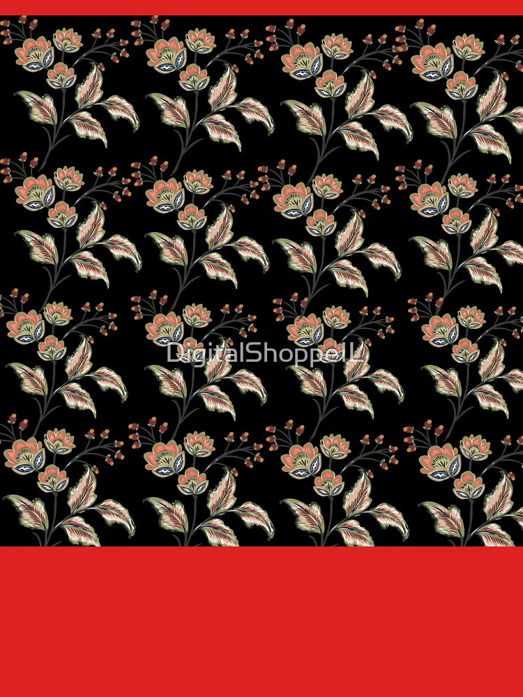 Orange Floral Pattern Classic T-Shirt