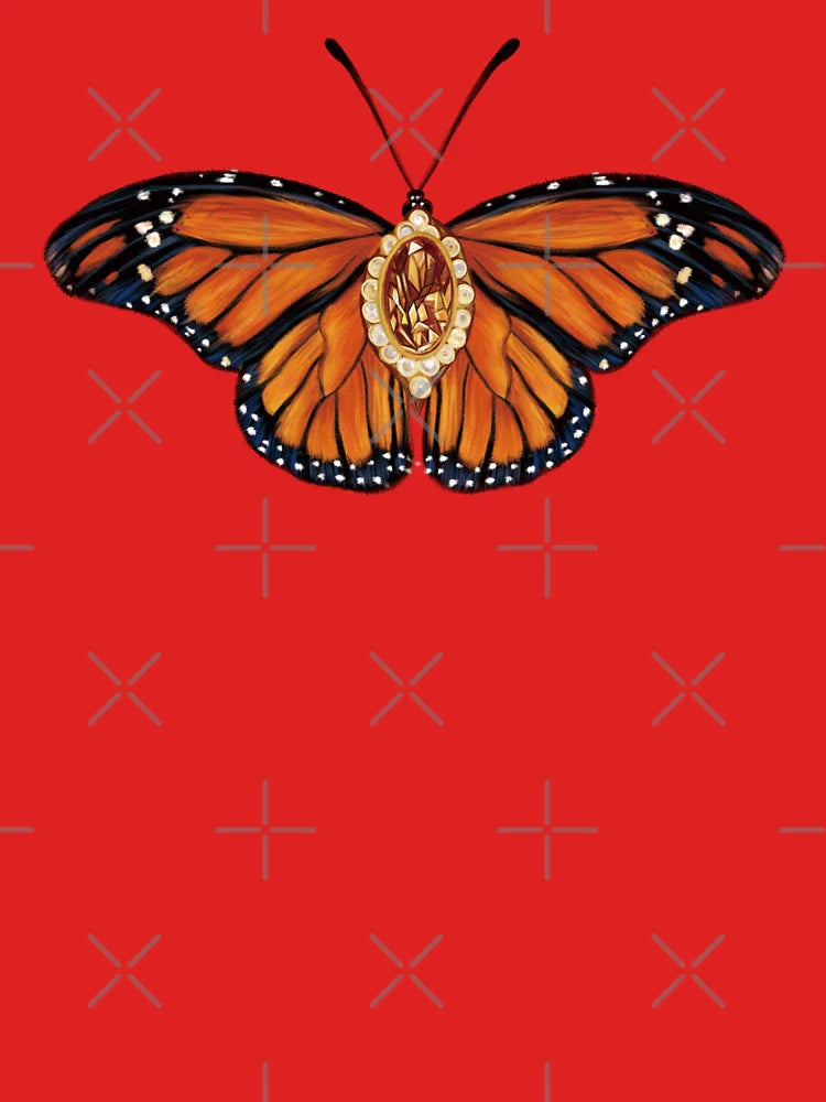 Birth Gemstone Butterfly (November) - Monarch Butterfly with Citrine Gemstone Classic T-Shirt