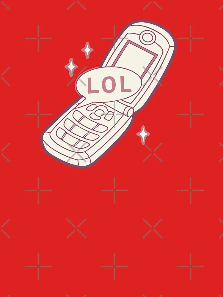 Retro 2000s Y2K (LOL) Flip Phone Sparkle Classic T-Shirt