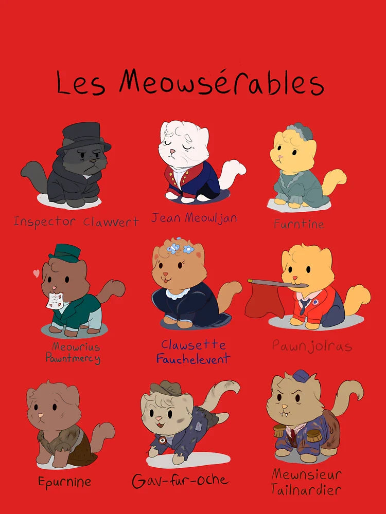 Cute Les Miserables Cat Pun (Les Meowserables) Classic T-Shirt