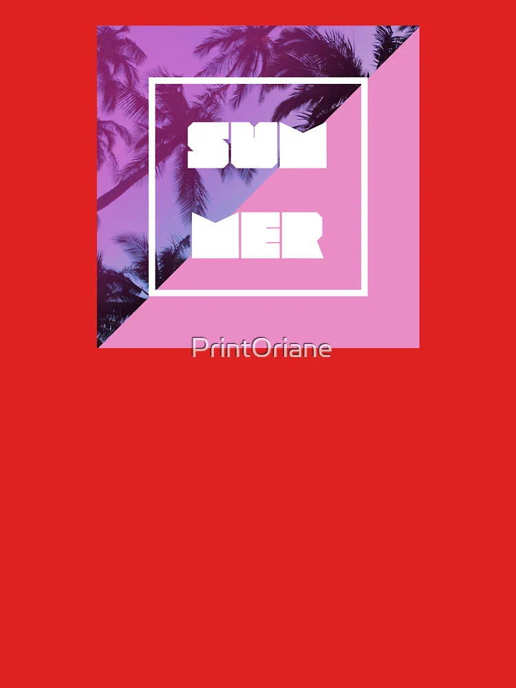 Modern Summer Illustration – Powder Pink Tropical Art Classic T-Shirt