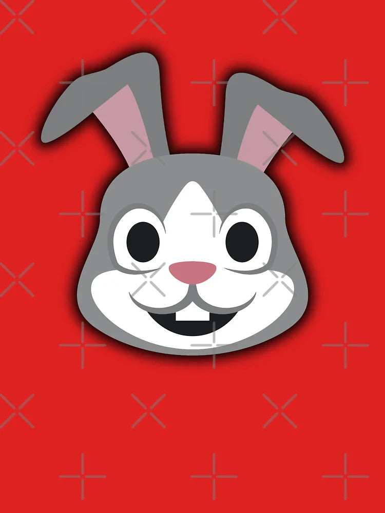 Happy Gray Bunny Face Classic T-Shirt