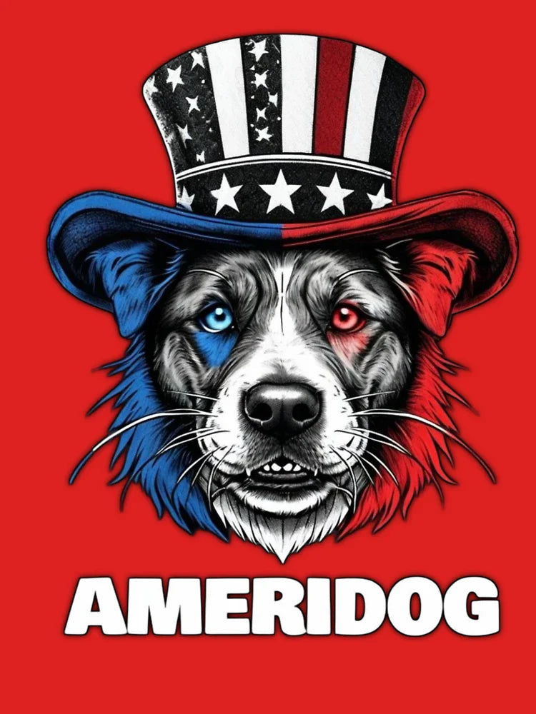 Ameridog – Funny Patriotic Dog Design for 4th of July Classic T-Shirt