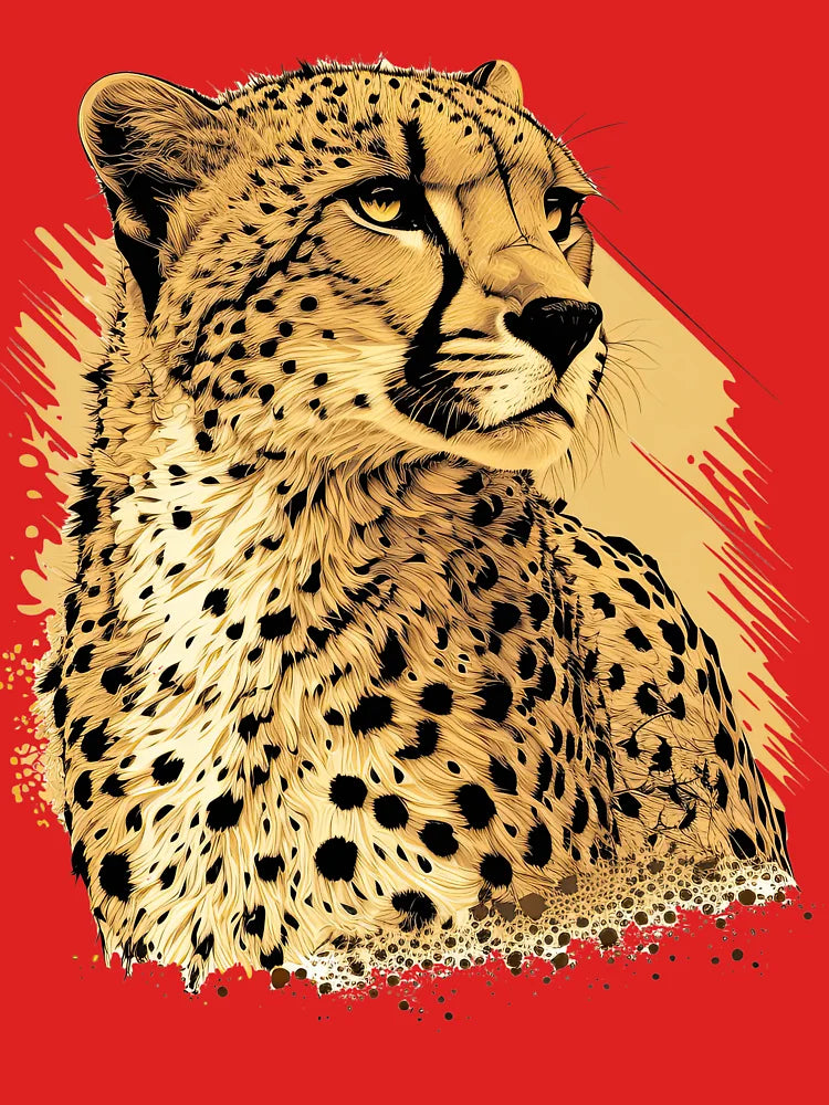 Watercolor Cheetah Design, Perfect For Cheetah Lovers Classic T-Shirt