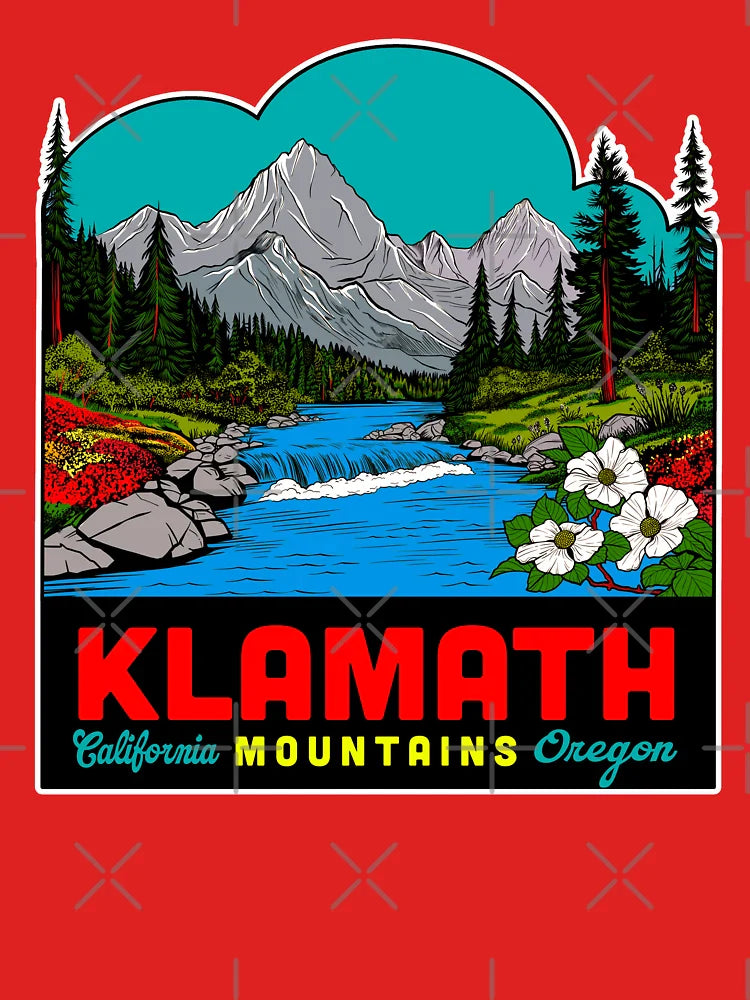 Retro Klamath Mountains Classic T-Shirt
