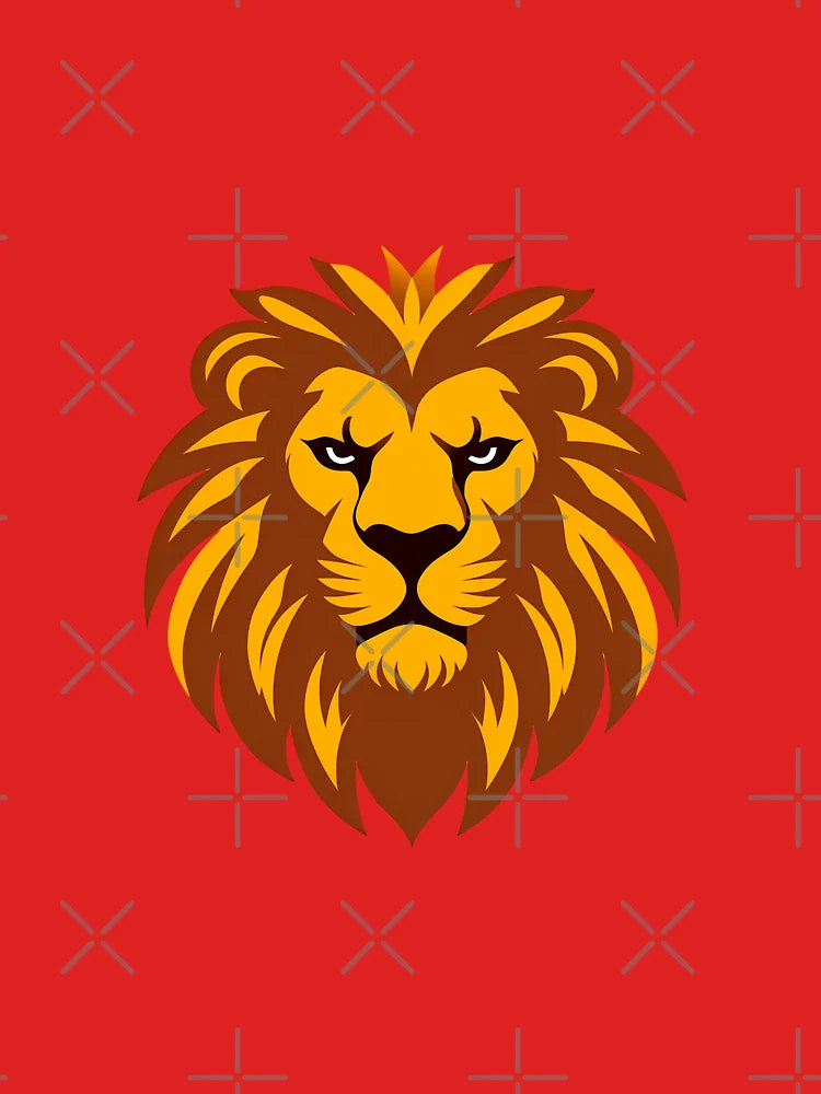 Fierce Cartoon Lion Face Design Classic T-Shirt