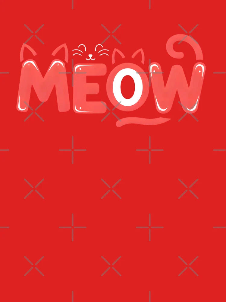 Meow Cat Lovers Funny & Cute Cat Tee For Cat Moms & Dads Classic T-Shirt