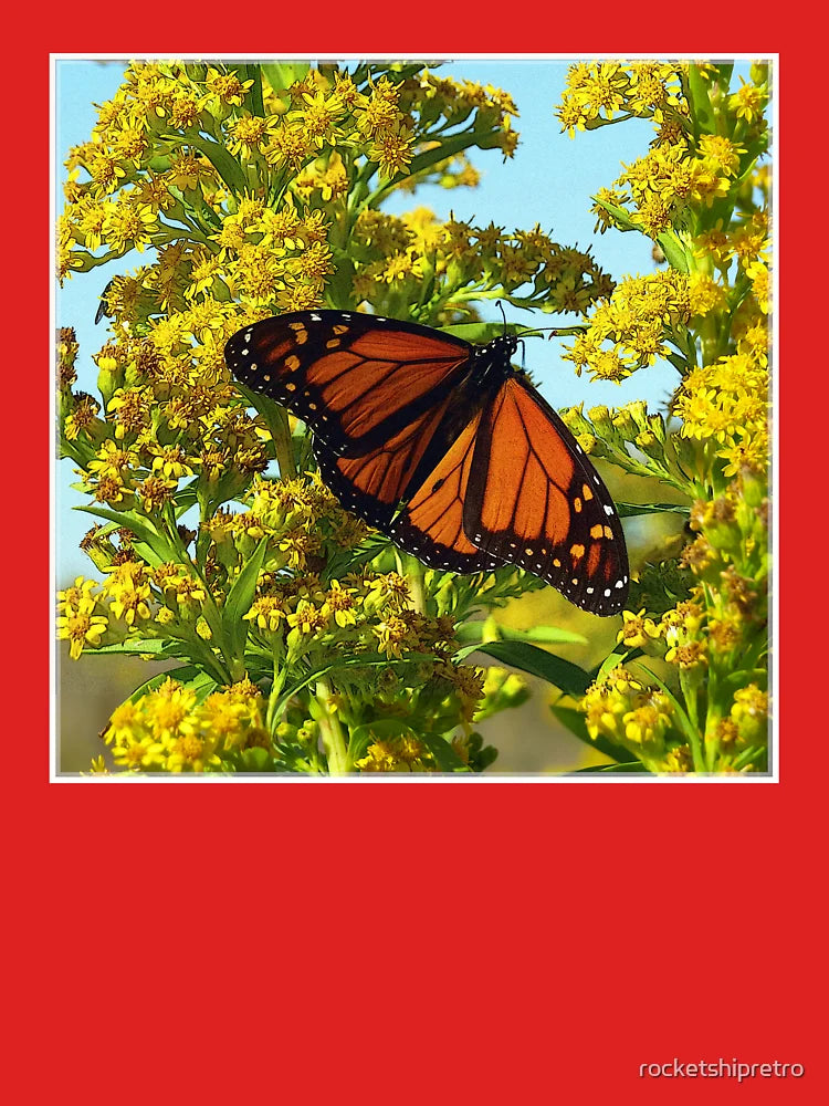 Monarch Butterfly Yellow Flowers Classic T-Shirt
