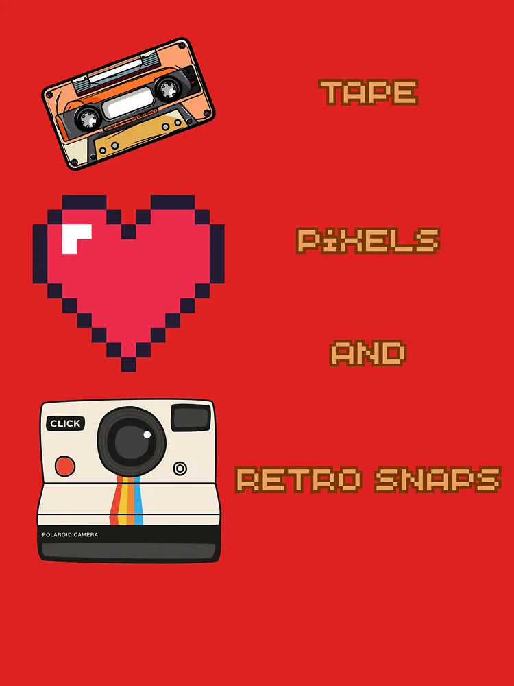 Tape, Pixels, and Retro Snaps Classic T-Shirt