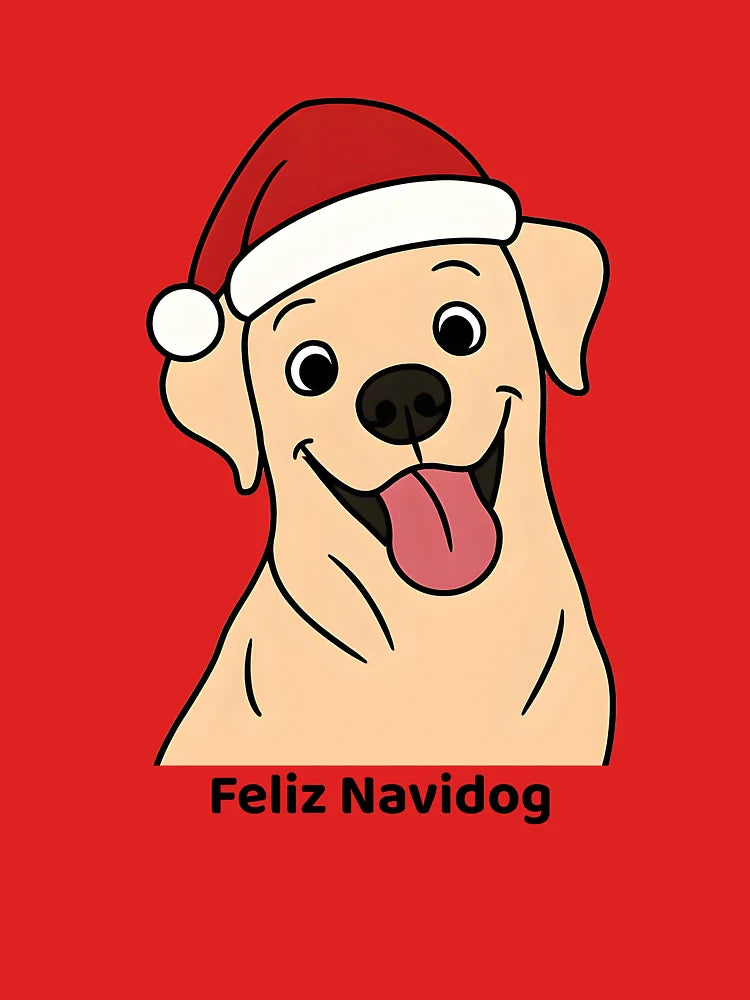 “Feliz Navidog” – Cute Labrador Christmas Pun | Festive Dog Classic T-Shirt