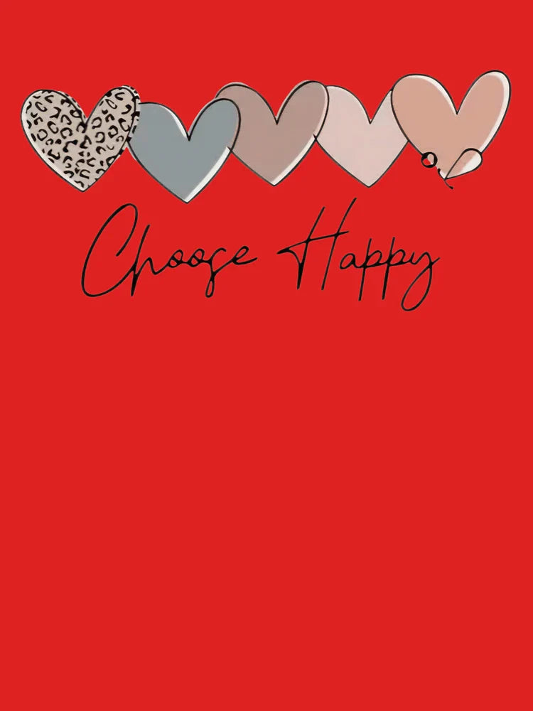Choose Happy Aesthetic Hearts | Motivational Design Classic T-Shirt