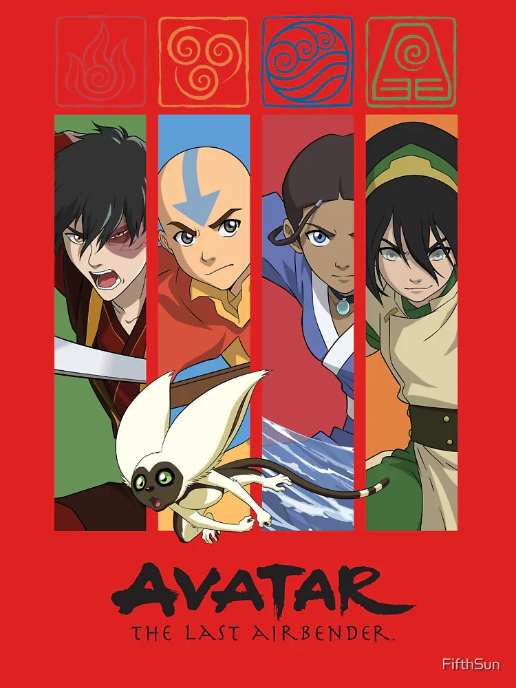 Avatar: The Last Airbender Group Character Panels Classic T-Shirt