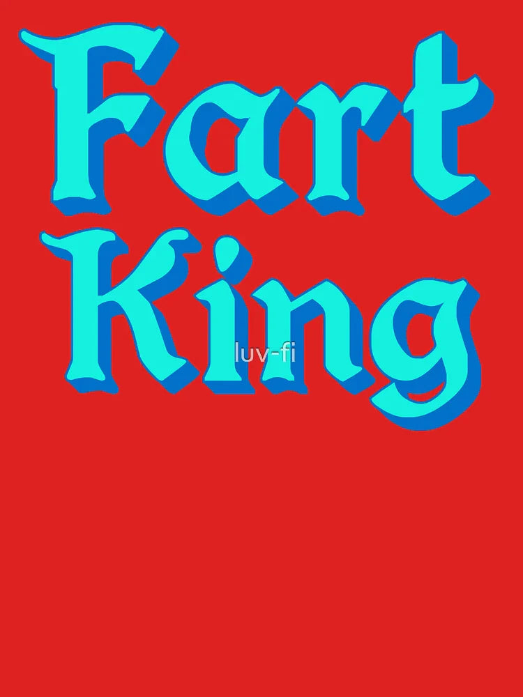 Fart King in Blue Medieval Typography Classic T-Shirt