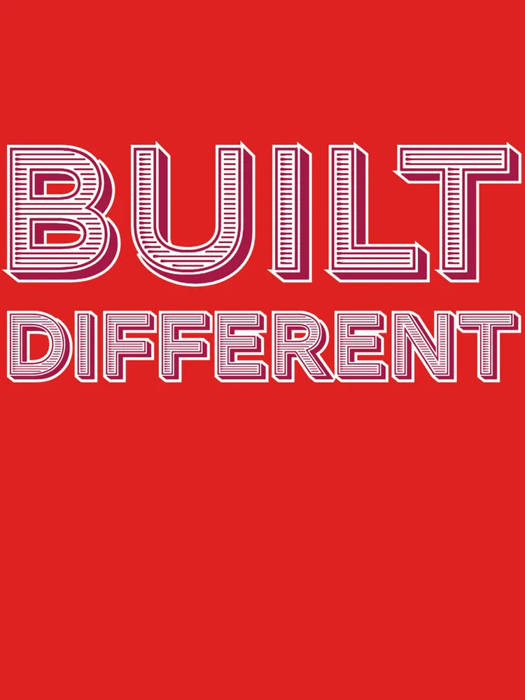Built Different Text Art Design Classic T-Shirt