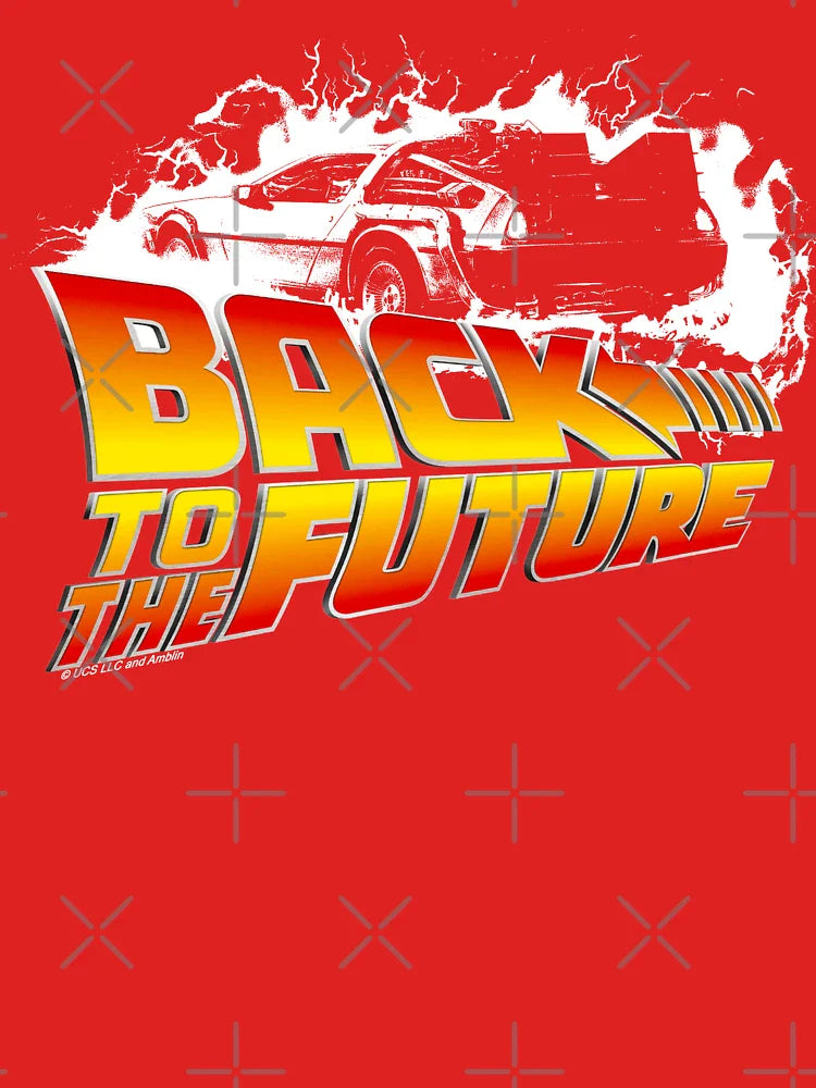 Back to the Future - DeLorean White Stencil Fan Art Classic T-Shirt