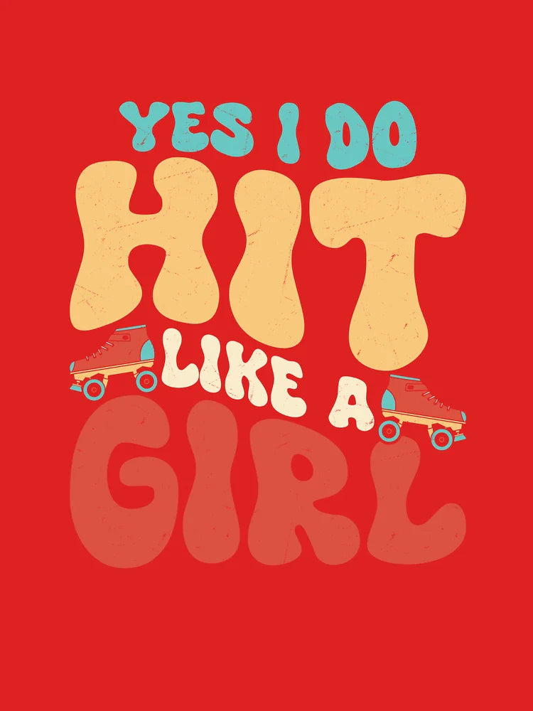 Yes I Do Hit Like A Girl Skating Roller Derby Classic T-Shirt