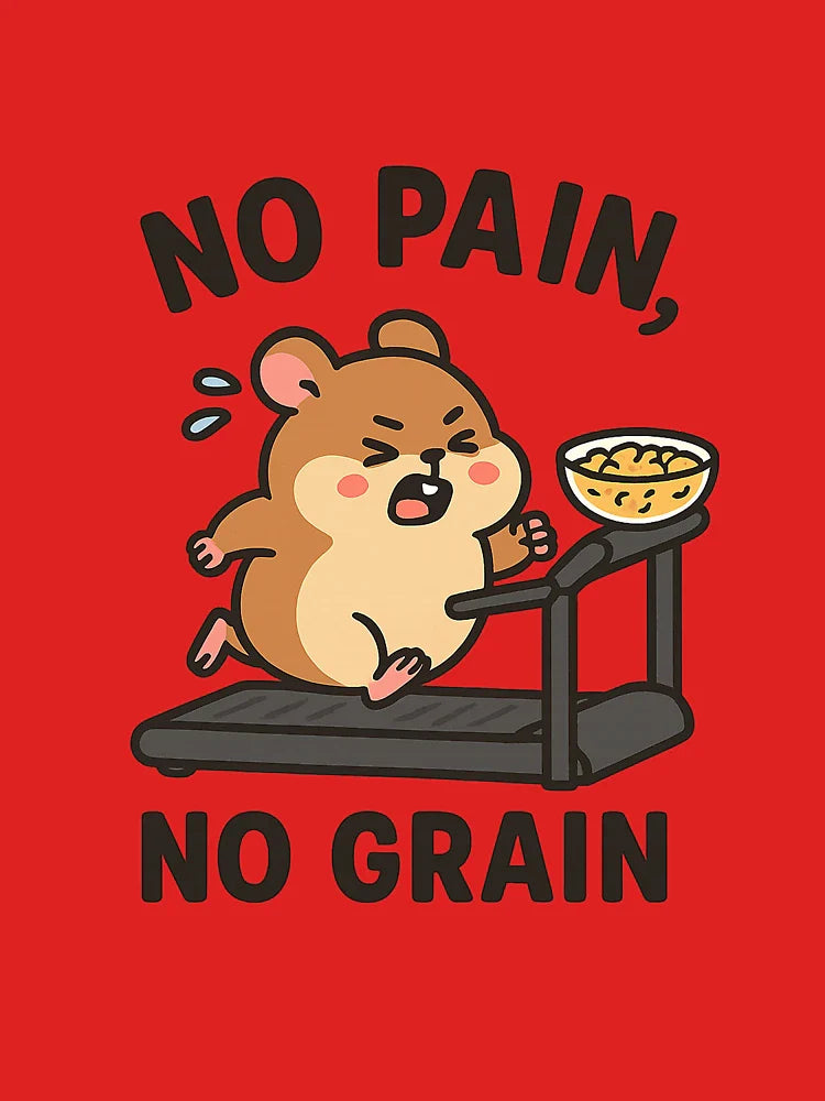 No Pain, No Grain – Funny Hamster Workout Design Classic T-Shirt