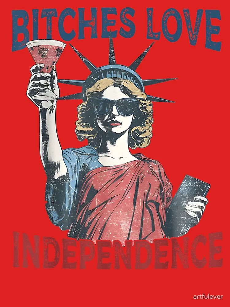 Retro 4th Of July Shirt, Bitches Love Independence  Classic T-Shirt