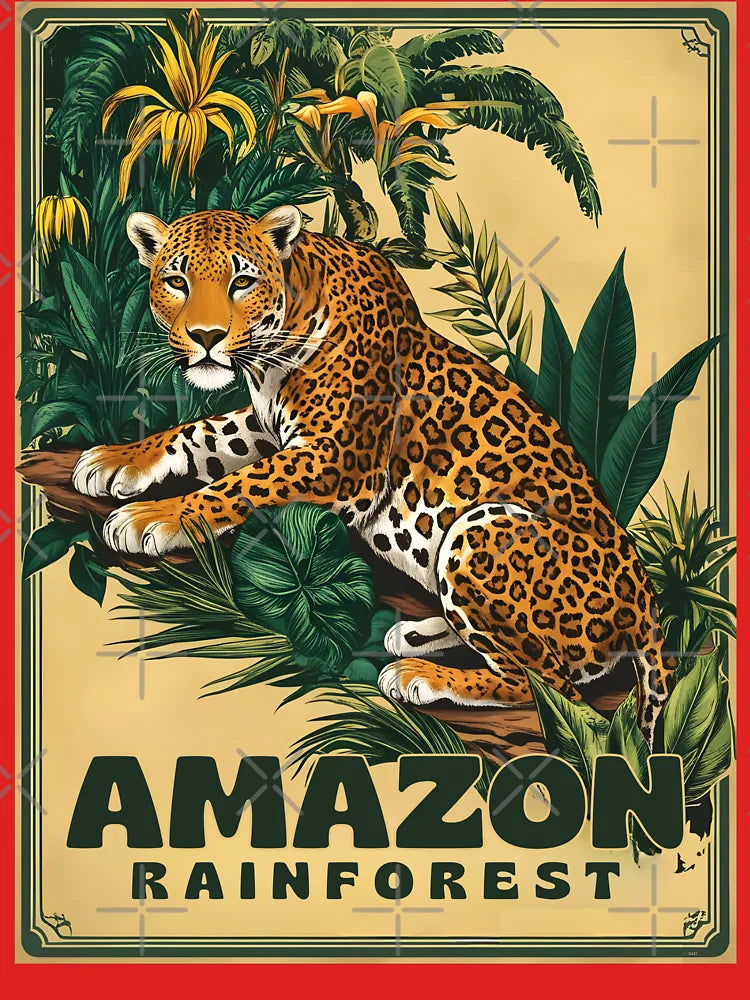 A Vintage Illustration of Amazon Rainforest - Brazil  Classic T-Shirt