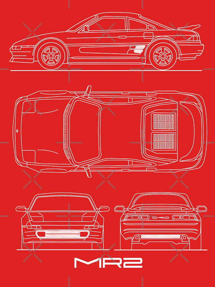 The MR2 Blueprint Classic T-Shirt