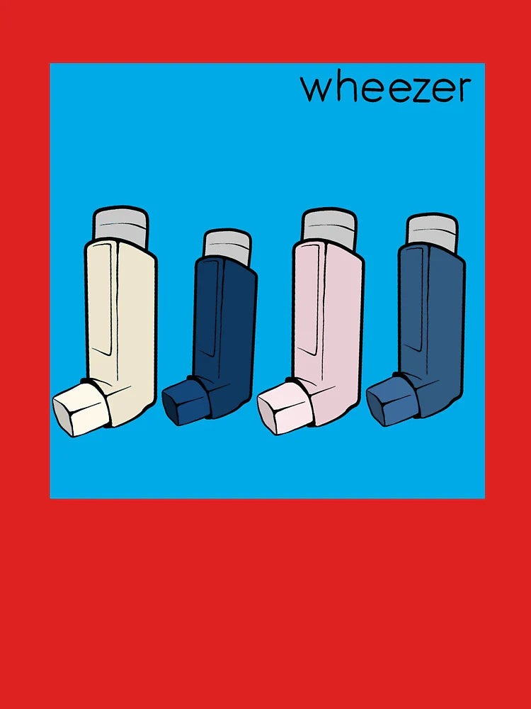 Wheezer Blue Album (Weezer but they're Asthma Puffers) Classic T-Shirt