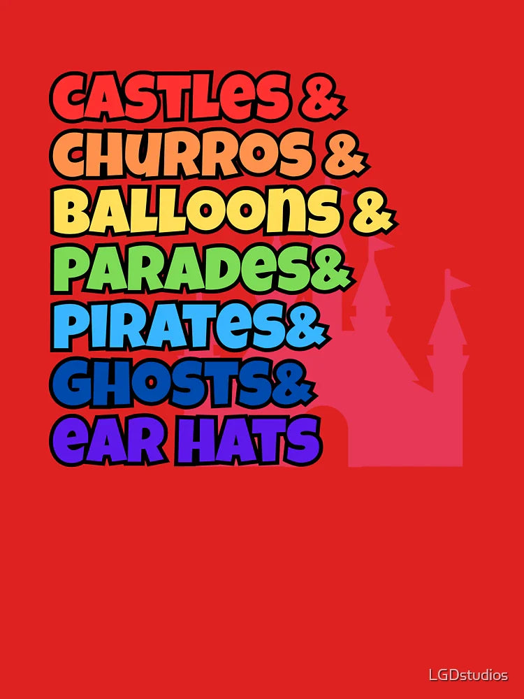 Theme Park Rainbow Icons Classic T-Shirt