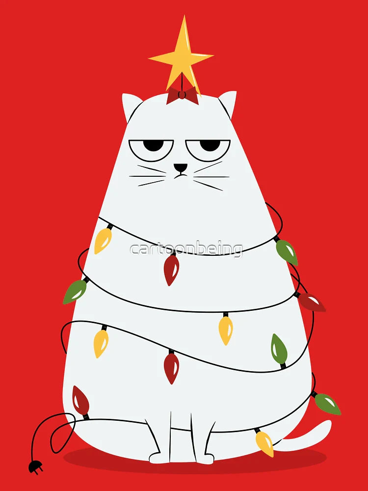 Grumpy Christmas Cat Classic T-Shirt