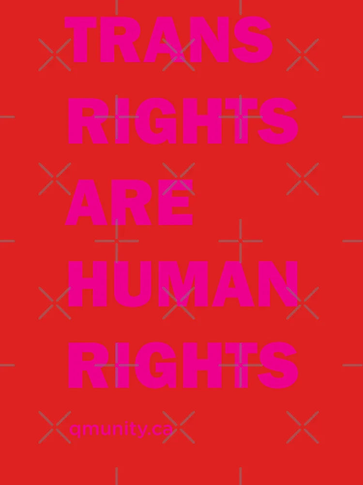 Trans Rights in Pink Large Print Classic T-Shirt